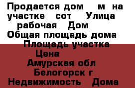 Продается дом 60 м² на участке 8 сот. › Улица ­ рабочая › Дом ­ 49 › Общая площадь дома ­ 60 › Площадь участка ­ 800 › Цена ­ 1 900 000 - Амурская обл., Белогорск г. Недвижимость » Дома, коттеджи, дачи продажа   